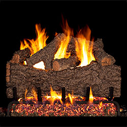 30" Chestnut Oak Vented Log Set / G46 ANSI Certified Burner - Peterson Real Fyre