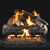 24" Pioneer Oak Vented Log Set / G45 Stainless Steel Burner - Peterson