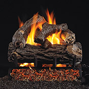 12" Golden Oak Designer Plus Vented Log Set / G4 Ember Burner - Peterson Real Fyre