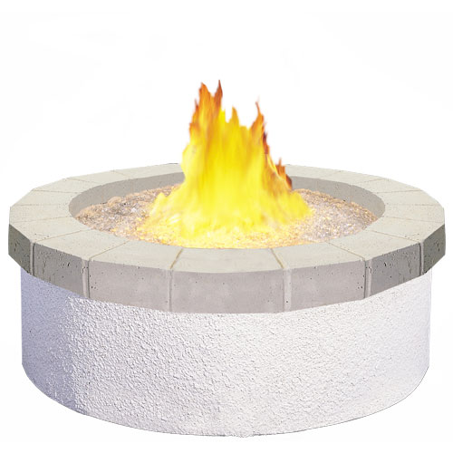 Campfyre Outdoor Fire Pit Base, Fyre Glass, Burner and Valve