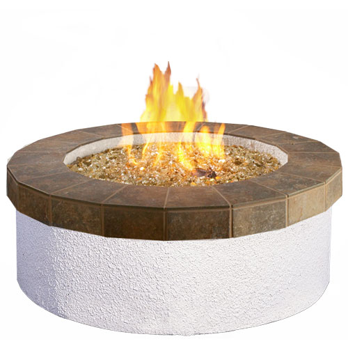 34" Campfyre Outdoor Fire Pit Base, Fyre Gems, Burner and Valve