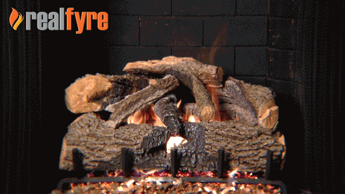 18" Charred Evergreen Oak Vented Log Set / G52 Radiant Fyre Burner - Peterson Real Fyre