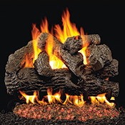 18" Royal English Oak Vented Log Set / G45 Stainless Steel Burner - Peterson Real Fyre