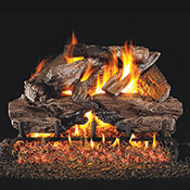 18" Charred Cedar Vented Log Set / G46 ANSI Certified Burner - Peterson Real Fyre