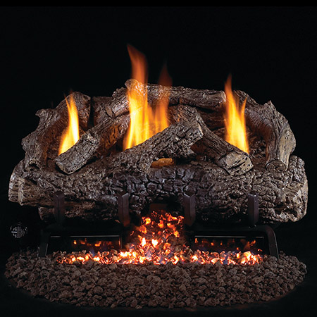 Charred Frontier Oak Vent Free Logs (logs only) - Peterson Real Fyre