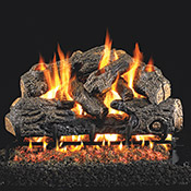 18" Charred Northern Vented Log Set / G45 Stainless Steel Burner - Peterson Real Fyre