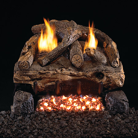 Evening Fyre Split Vent Free Log / G18 ANSI Certified Burner - Peterson Real Fyre