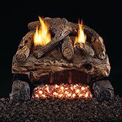 18"  Evening Fyre Split Vent Free Log / G18 ANSI Certified Burner - Peterson Real Fyre