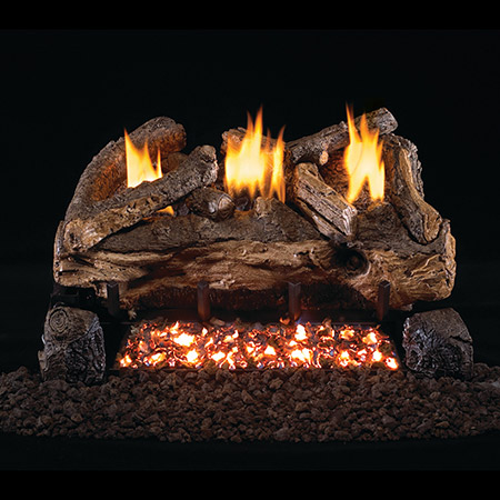 Evening Fyre Split Vent Free Log / G18 ANSI Certified Burner - Peterson Real Fyre