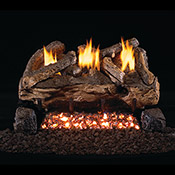 24"  Evening Fyre Split Vent Free Log / G18 ANSI Certified Burner - Peterson Real Fyre