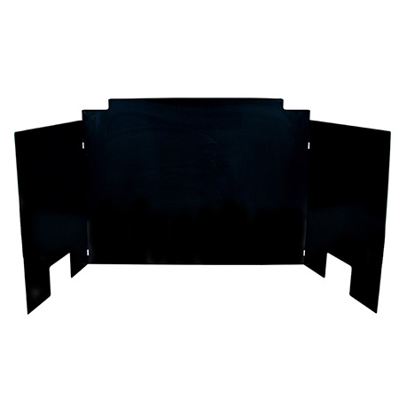 Three Panel Contemporary Black Porcelain Fireback - Peterson Fyre Logs