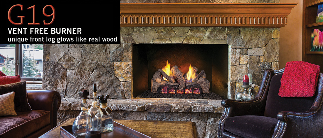 Real Fyre G19 Vent Free Log and Burner Sets