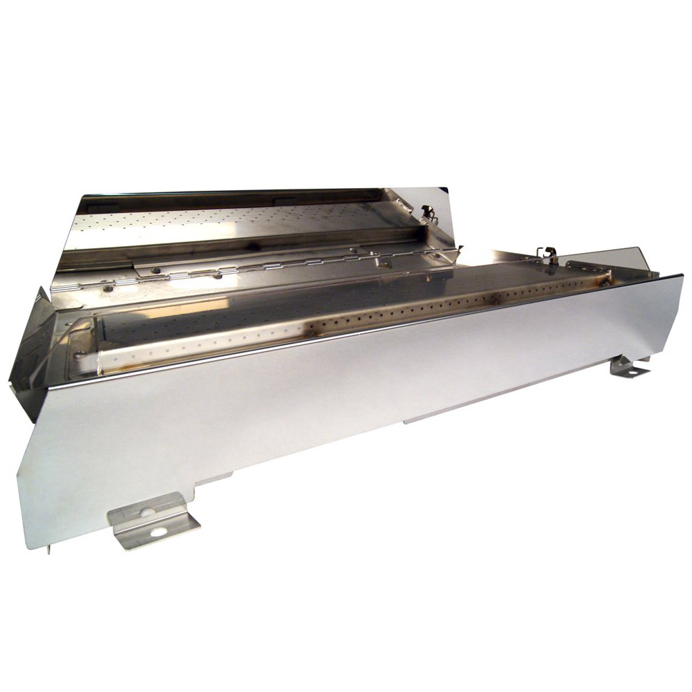 G22 24 Vented Contemporary Stainless Steel Glass Burner Peterson Real