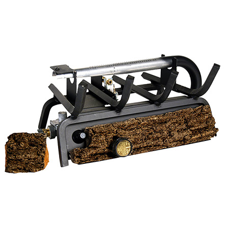 16" Split Valley Oak Vent Free Log / G8 ANSI Certified Burner - Peterson Real Fyre