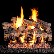 24" Gnarled Split Oak Vented Log Set / G46 ANSI Certified Burner - Peterson Real Fyre