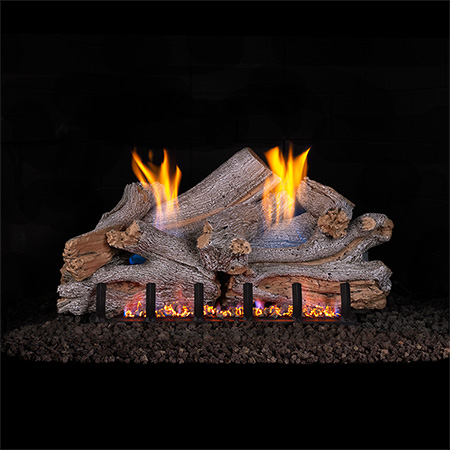 24" Driftwood Vent Free Logs / G19 ANSI Certified Burner - Peterson Real Fyre
