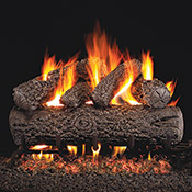 30" Post Oak Vented Log Set / G4 Ember Burner - Peterson Real Fyre