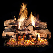 18" Split Oak Designer Plus Vented Log Set / G45 Ember Burner - Peterson