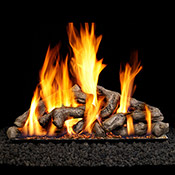 18" Shoreline Driftwood / P45 Dual Pan Burner - Peterson Real Fyre