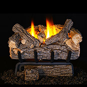 24" Valley Oak Vent Free Log / G8 ANSI Bedroom Approved Burner - Peterson Real Fyre