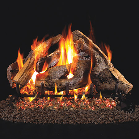 24" Woodstack Vented Log Set / G46 ANSI Certified Burner - Peterson Real Fyre
