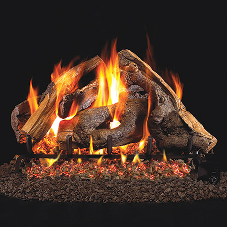 24" Woodstack Vented Log Set / G45 Ember Burner - Peterson