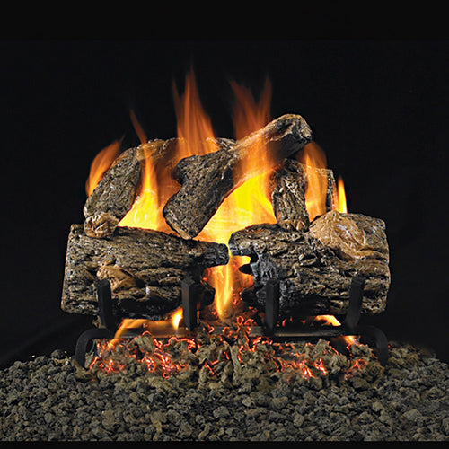 Charred Oak Vented Log Set / G4 Ember Burner - Peterson Real Fyre