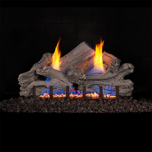 30" Driftwood Vent Free Logs / G19 ANSI Certified Burner - Peterson Real Fyre