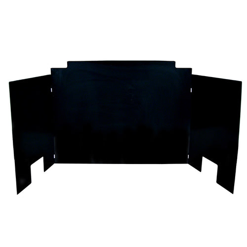 Three Panel Contemporary Black Porcelain Fireback