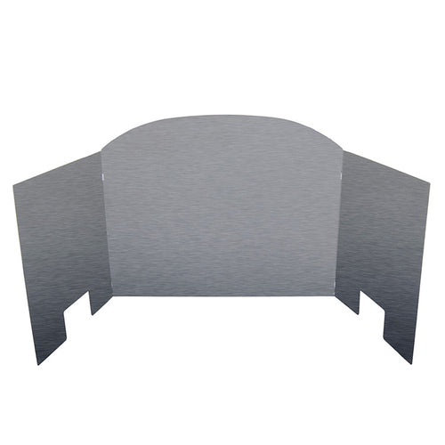 Three Panel Traditional Satin Stainless Steel Fireback