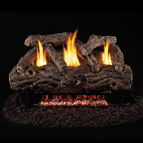 30" Golden Oak Designer Vent Free Log / G9 ANSI Approved Burner - Peterson Real Fyre