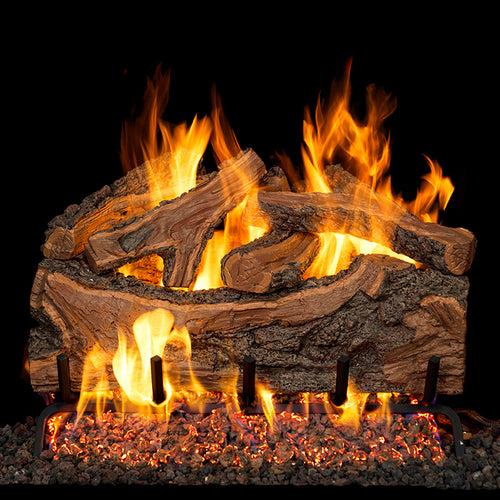 Rugged Forest Split  Vented Log Set / G4 Ember Burner - Peterson Real Fyre