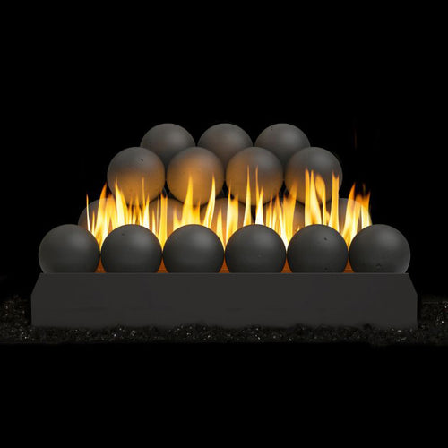 18" Epic Black 4" Fyre Spheres / G23 Sphere Burner - Peterson Real Fyre